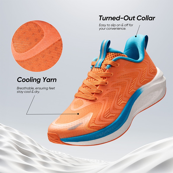 [FlyLife] Men's Lightweight Running Sneakers - ORANGE - 4